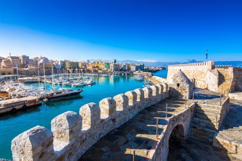 Panoramic view of Heraklion from Koules Fortress, Crete
