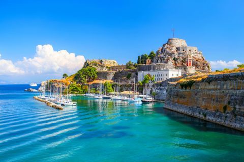 Beautiful sights of Corfu Town.