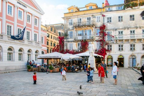 A square in Corfu Town.