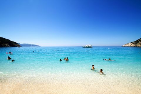 Myrtos has been voted as the best Greek beach 12 times.