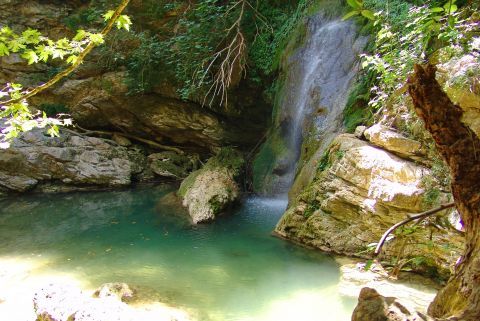 Majestic waterfall in Kythira.
