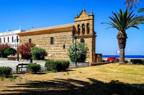 The church of Agios Nikolaos Molos on Solomos square.