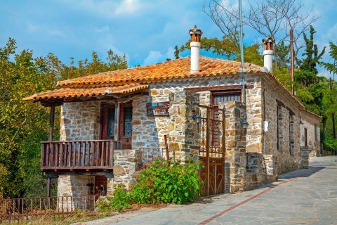 An old, stone built house in Agios Nikitas