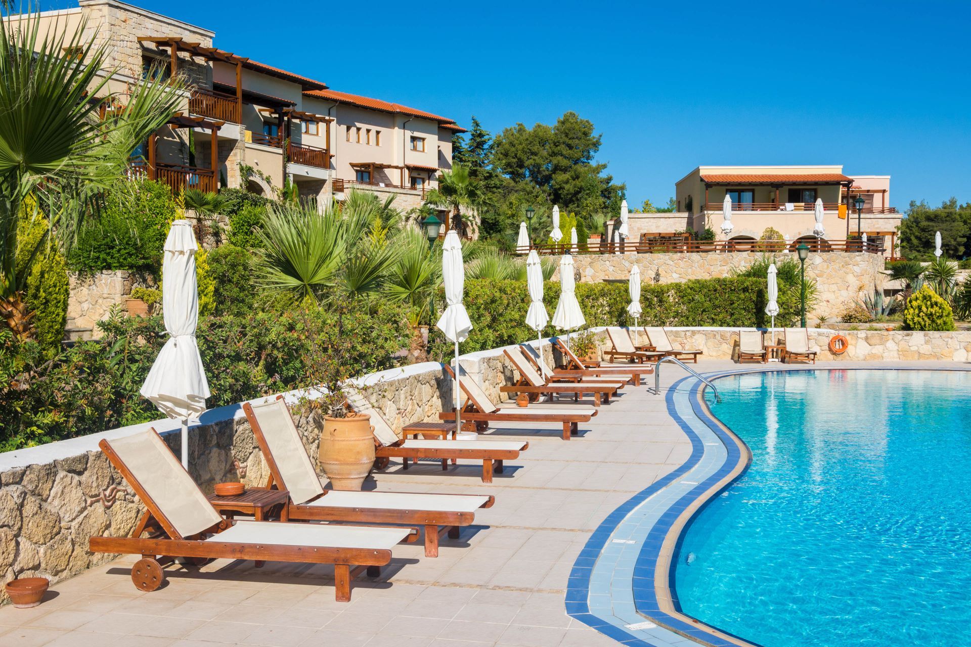 The pool hotel Macedonia in Kallithea, Halkidiki