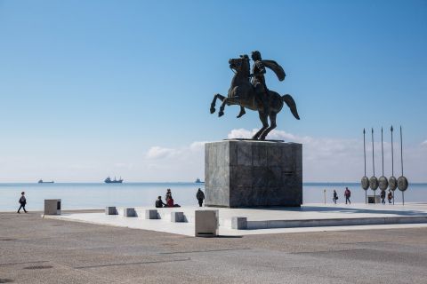 The impressive statue of Alexander the Great