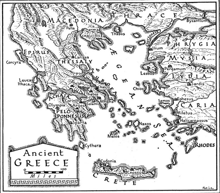 Ancient Map Of Greece Greece Maps Greeka Com