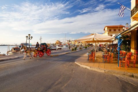 A central spot in Aegina Town, close to the island's main port