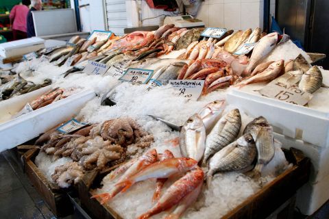 Fresh seafood can be found on local markets