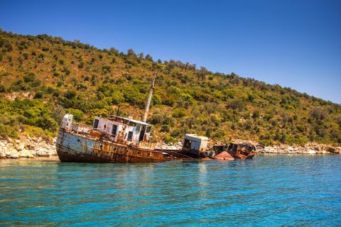 A shipwreck in Peristera islet