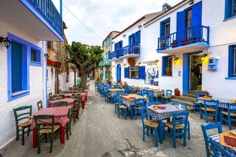Traditional taverns. Alonissos, Sporades.