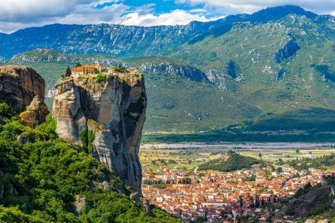 Picturesque place with amazing natural surroundings, Meteora.