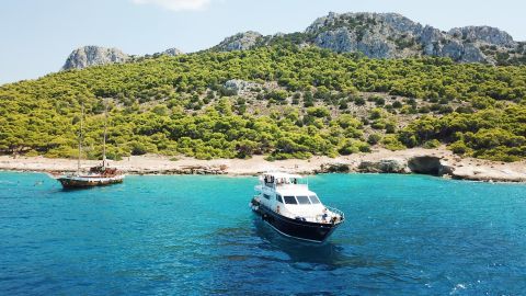 Yacht day trip to Aegina, Moni, Agistri, from Athens 1