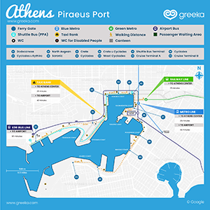Piraeus port map