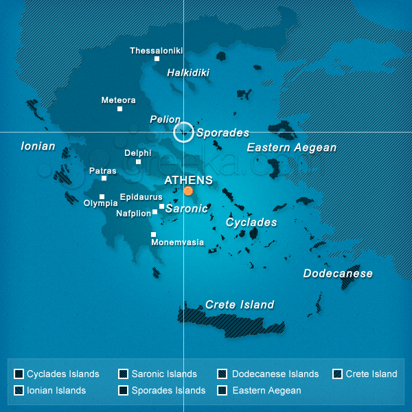 Map of Skopelos island, Greece - Greeka.com