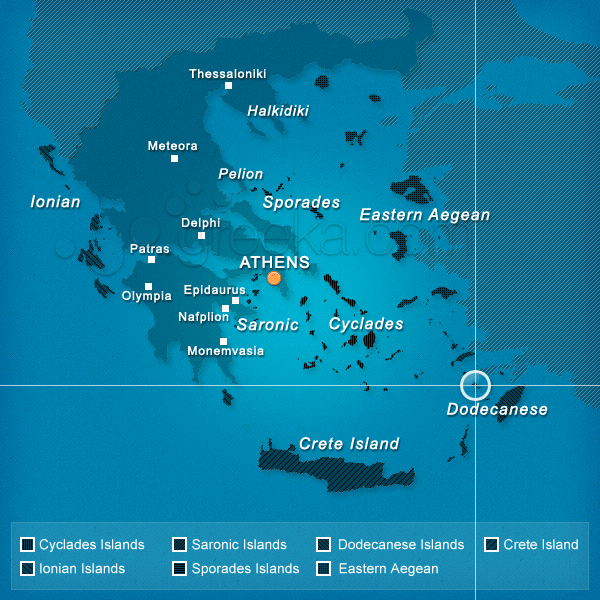 Map of Tilos island, Greece - Greeka.com