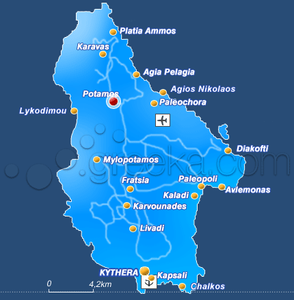 Kythira Greece Map