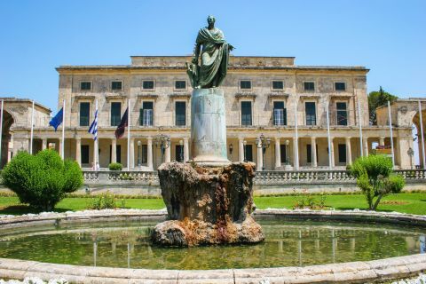 Asian Art Museum: Statue of Frederick Adam in front of the Palace of St. Michael and St. George