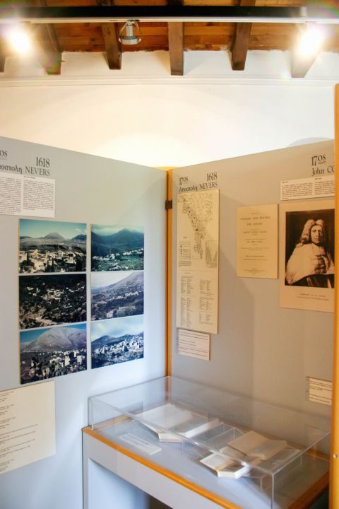 Tzanetakis Tower: Some exhibits inform the visitors on the different stages of the fortification of the Mani peninsula.