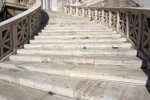 National Library of Greece: Marble stairs