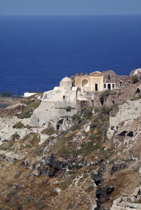 Kastro (Castle of St. Nikolas): built with lava stones