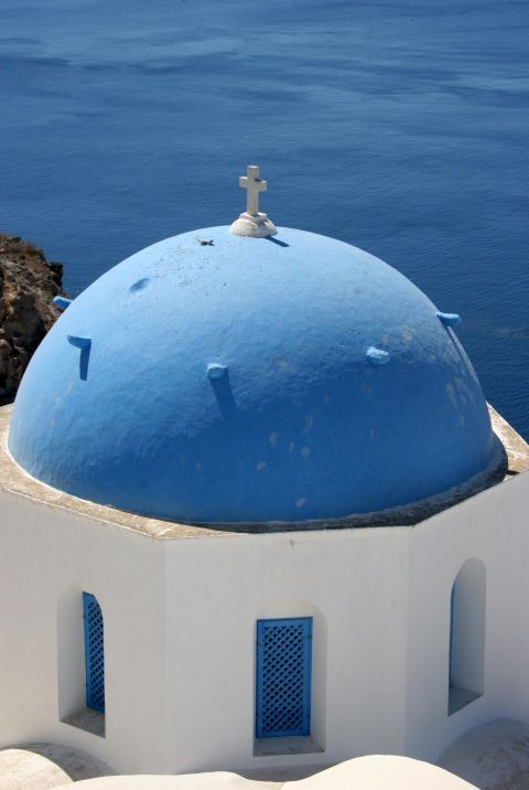 Oia Blue Dome Churches: Anastasi church blue dome
