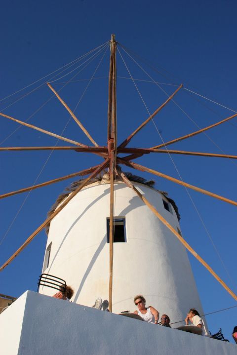 Windmill: A traditional landmark of Oia