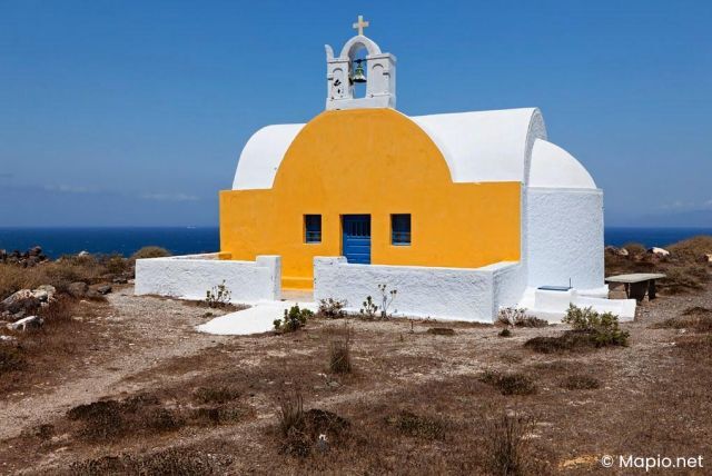 Agios Ioannis yellow chapel