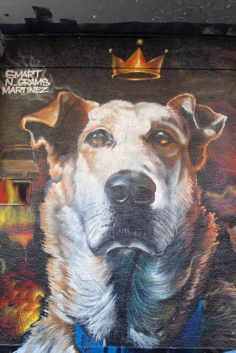 Street Art & Murals: Tribute mural to famous Loukaniko dog