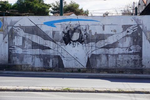 Street Art & Murals: A tribute to Leonardo Da Vinci by Ino
