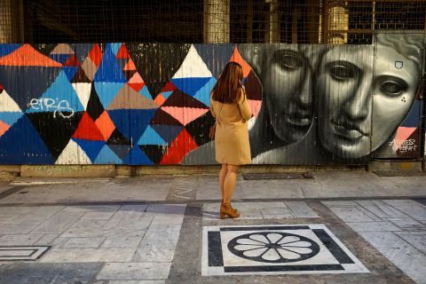 Street Art & Murals: Street art at Aiolou street