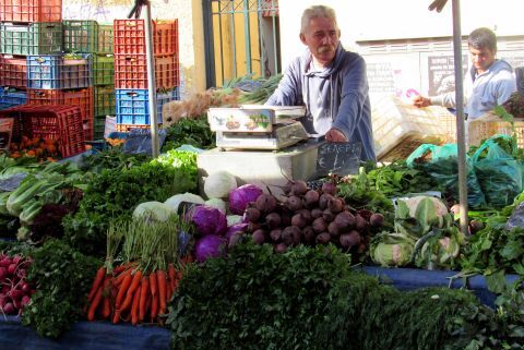 Laiki Agora (Farmer's market): All you need for a Greek salad or a healthy meal