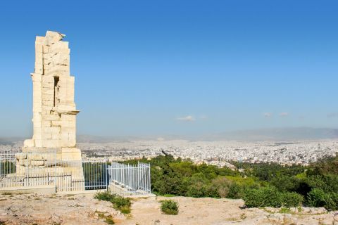 Filopappou Hill: The Philopappos Monument is an ancient Greek mausoleum
