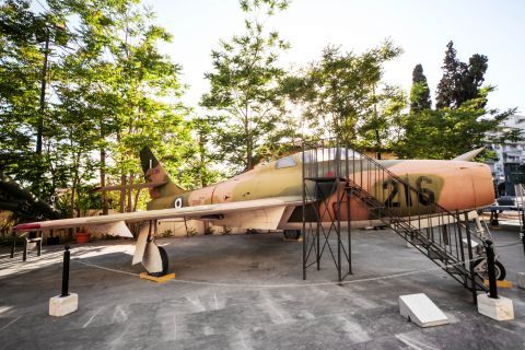 War Museum: An airplane exhibit of the Hellenic Air Force
