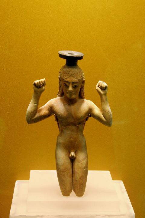Stoa of Attalos: A small statue of a man