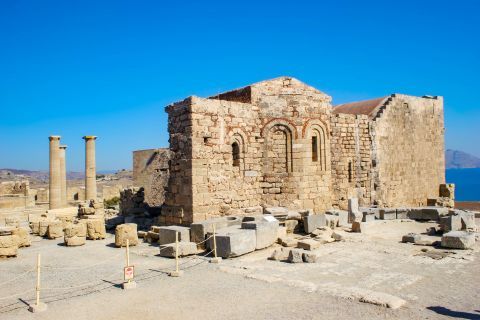Lindos Acropolis: The Byzantine chapel of Saint John.