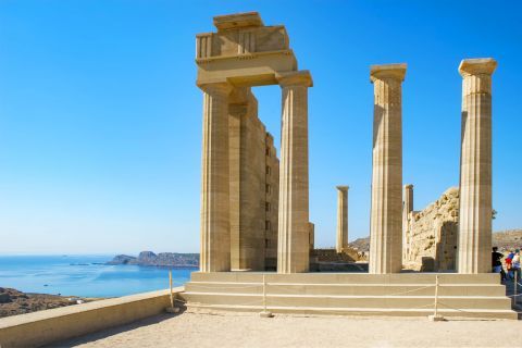 Lindos Acropolis: Part of its worth-visiting monuments is a Doric 4th-century temple devoted to Athena Lindia