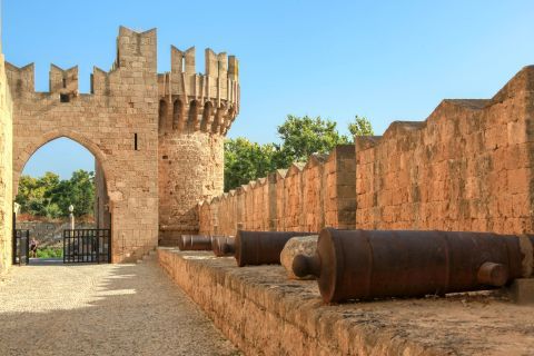 Grand Master Palace: The building distinguishes for the spherical towers and the arched gate.