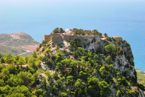 Monolithos Castle: Distant view of the Castle of Monolithos.