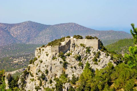 Monolithos Castle: Monolithos Castle is built on top of a hill.