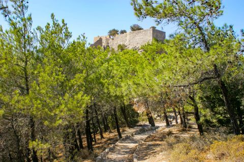 Monolithos Castle: To reach this Castle, you have to climb a narrow path with many steps, among lush greenery.