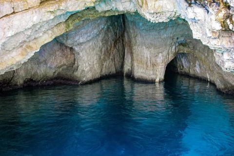 Blue Caves: Blue caves were created by wave erosions