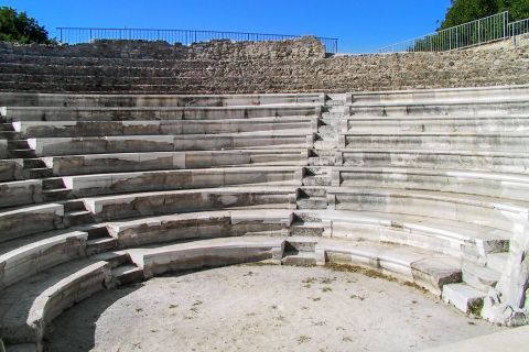 Roman Odeon: The Roman Odeon in Kos. A well preserved ancient site.