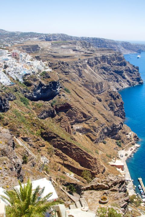 Caldera: The abrupt cliffs of Caldera