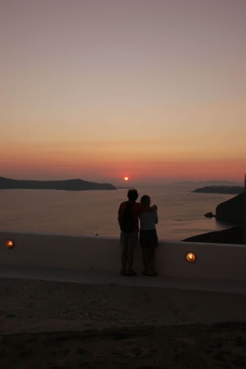 Sunset: Santorini offers the most romantic sunset of all places