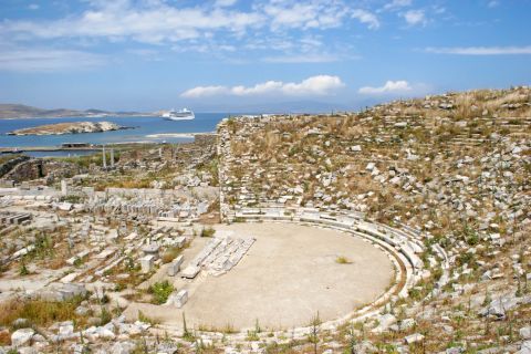 Delos Island: Ancient Greek theater in Delos