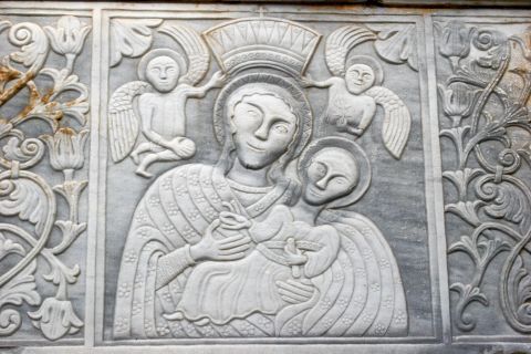 Panagia Tourliani: An icon, found in the Monastery of Panagia Tourliani