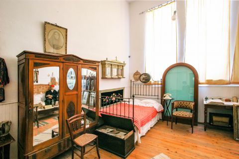 Folklore Museum: Depiction of an old, vintage bedroom.