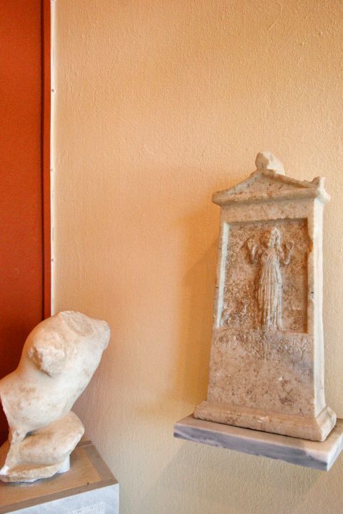 Archaeological Museum: A female figure carved on marble
