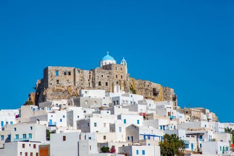 Venetian Castle: The Venetian Castle of Astypalea is surrounded by whitewashed, Cycladic houses.