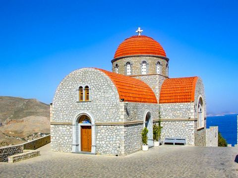 Monastery of Agios Savvas: This lovely church is stone built with a red tiled roof